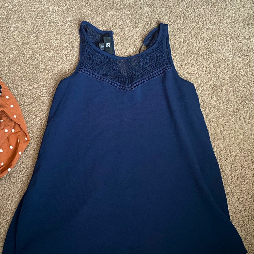 Navy blue tank top, size medium